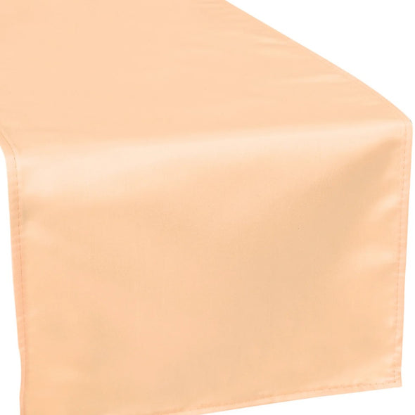 Peach Bridal Satin Table Runner, Wedding Banquet Decoration, ( Choose Size Below )