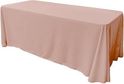 Peach Rectangular Polyester Poplin Tablecloth Floor Length / Party supply