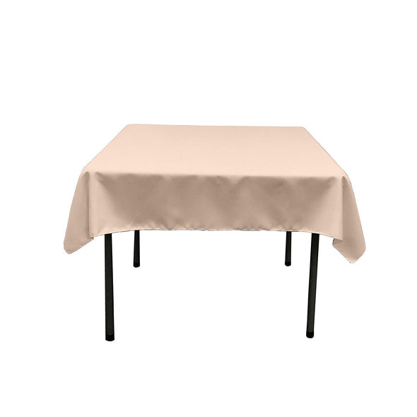 Peach Square Polyester Poplin Table Overlay - Diamond. Choose Size Below