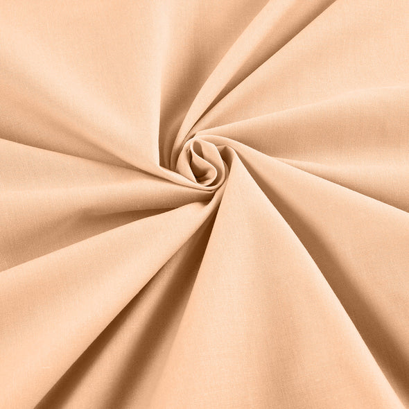 Peach Wide 65% Polyester 35 Percent Solid Poly Cotton Fabric for Crafts Costumes Decorations-Sold by the Yard