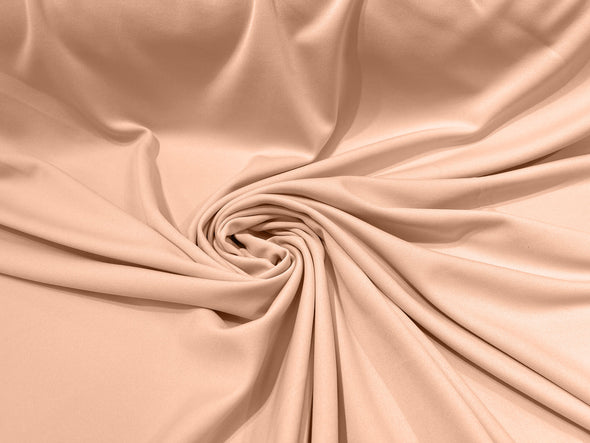 Peach 59/60" Wide 100% Polyester Wrinkle Free Stretch Double Knit Scuba Fabric/cosplay/costumes