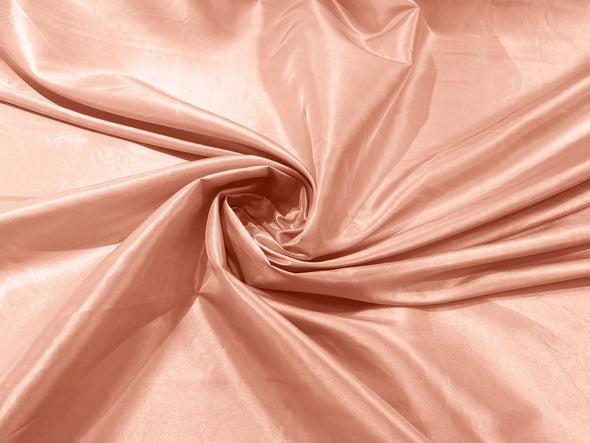Peach Solid Taffeta Fabric/Taffeta Fabric by The Yard/Apparel, Costume, Dress, Cosplay, Wedding