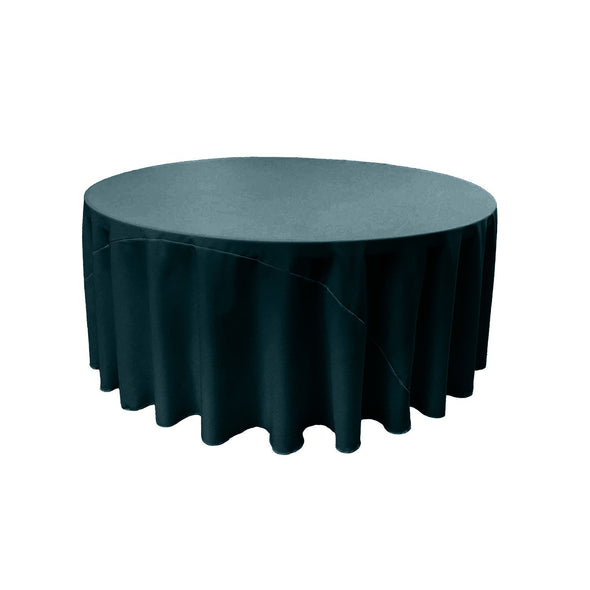 Peacock Solid Round Polyester Poplin Tablecloth With Seamless
