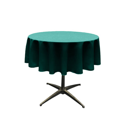 Peacock Solid Round Polyester Poplin Tablecloth Seamless