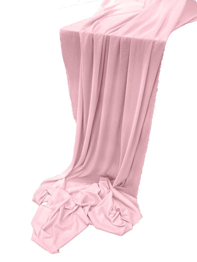 Pink Cotton Gauze Sheer Table Runner for Wedding, Decorations for Birthday Parties, Banquets, Engagements.