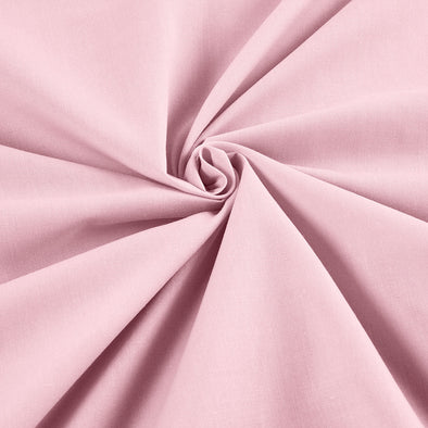 Pink Wide 65% Polyester 35 Percent Solid Poly Cotton Fabric for Crafts Costumes Decorations-Sold by the Yard