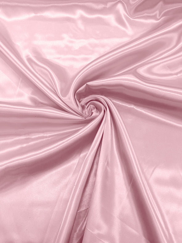 Pink Shiny Charmeuse Satin Fabric for Wedding Dress/Crafts Costumes/58” Wide /Silky Satin