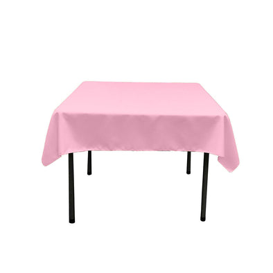 Pink Square Polyester Poplin Table Overlay - Diamond. Choose Size Below