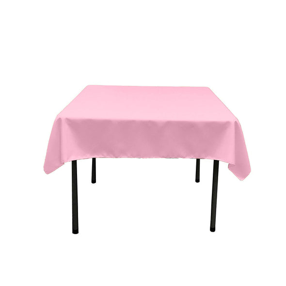 Pink Square Polyester Poplin Table Overlay - Diamond. Choose Size Below