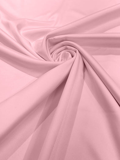Pink Matte Stretch Lamour Satin Fabric 58" Wide/Sold By The Yard. New Colors