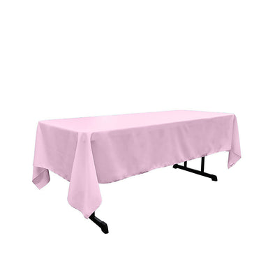 Pink Rectangular Polyester Poplin Tablecloth / Party supply