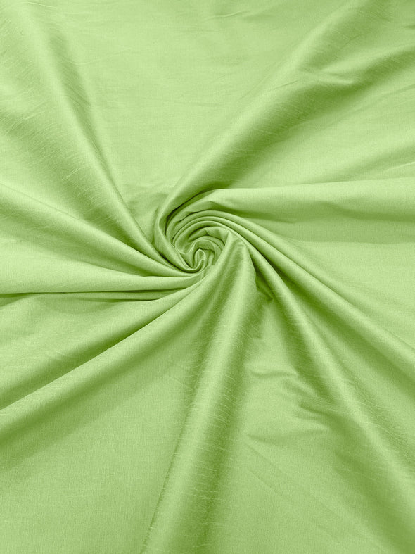 Pistachio Polyester Dupioni Faux Silk Fabric/ 55” Wide/Wedding Fabric/Home Décor.