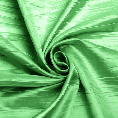 Pistachio Crushed Taffeta Fabric - 54" Width - Creased Clothing Decorations Crafts - Sold By The Yard