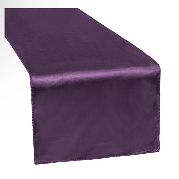 Plum Bridal Satin Table Runner, Wedding Banquet Decoration, ( Choose Size Below )