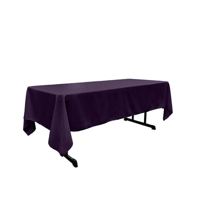 Plum Rectangular Polyester Poplin Tablecloth / Party supply