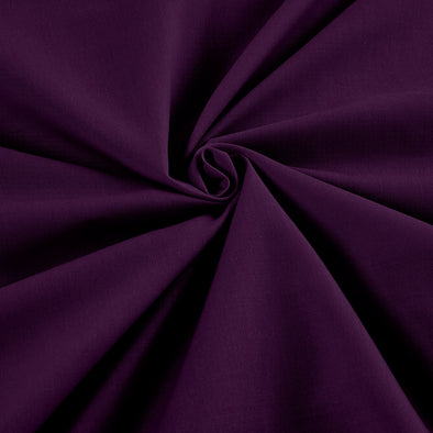 Plum  Wide 65% Polyester 35 Percent Solid Poly Cotton Fabric for Crafts Costumes Decorations-Sold by the Yard
