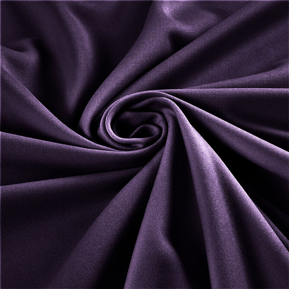 Plum Stretch Crepe Scuba Techno Knit Polyester Spandex Fabric for Bows, Top Knots, Head Wraps, Clothes, Costumes, Craft.