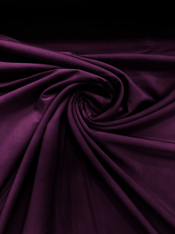 Plum ITY Fabric Polyester Knit Jersey 2 Way Stretch Spandex Sold By The Yard