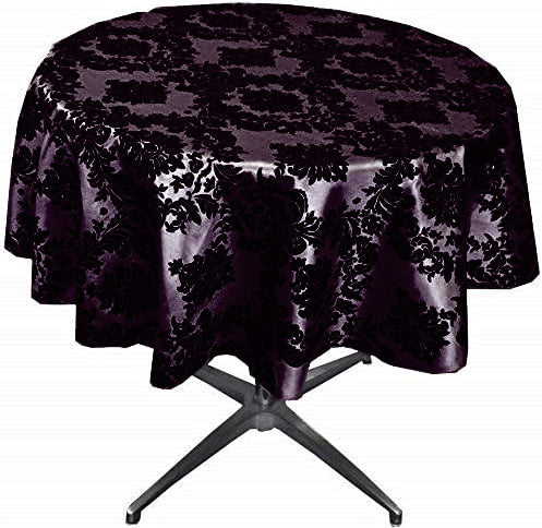 Plum Taffeta Flocking Damask Table Rounds for Wedding, Bridal Shower/Baby Shower, Dinner, Special Events/Home Decor