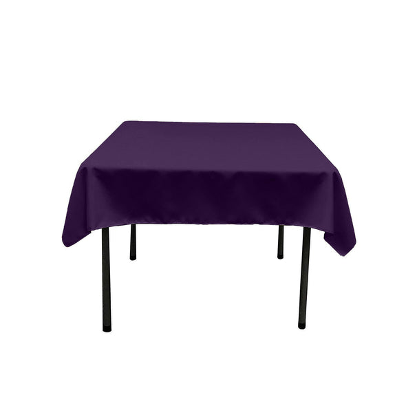 Plum Square Polyester Poplin Table Overlay - Diamond. Choose Size Below