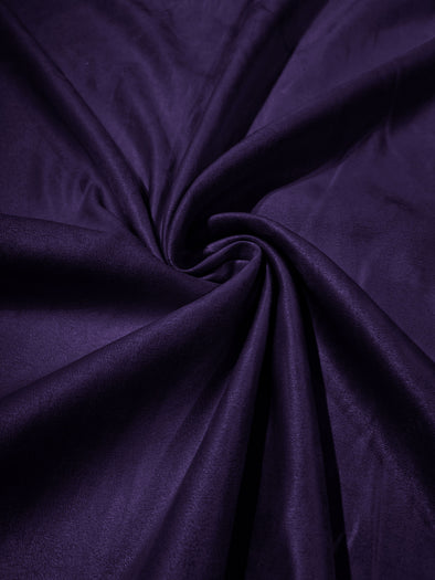 Plum Faux Suede Polyester Fabric | Microsuede | 58" Wide | Upholstery Weight, Tablecloth, Bags, Pouches, Cosplay, Costume