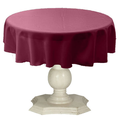 Pride Magenta Round Tablecloth Solid Dull Bridal Satin Overlay for Small Coffee Table Seamless