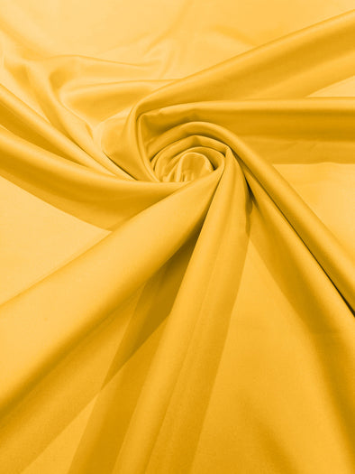 Pride Yellow Matte L'Amour Satin (Peau de Soie) Duchess Fabric Bridesmaid Dress 58"-60" Wide Costume/Wedding