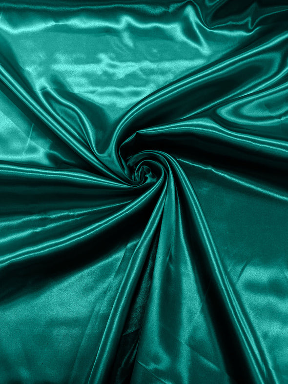 Pucci Jade Shiny Charmeuse Satin Fabric for Wedding Dress/Crafts Costumes/58” Wide /Silky Satin