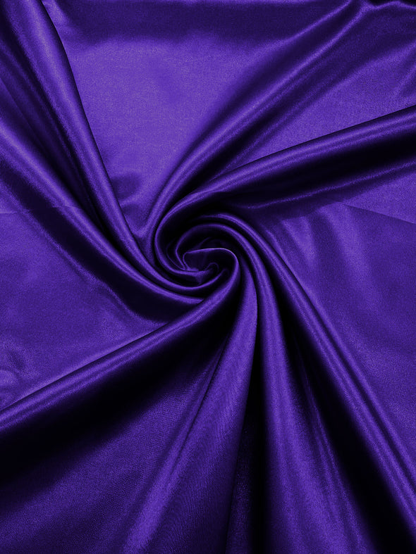 Pucci Purple Crepe Back Satin Bridal Fabric Draper/Prom/Wedding/58" Inches Wide Japan Quality
