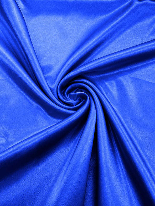Pucci Royal Blue Crepe Back Satin Bridal Fabric Draper/Prom/Wedding/58" Inches Wide Japan Quality