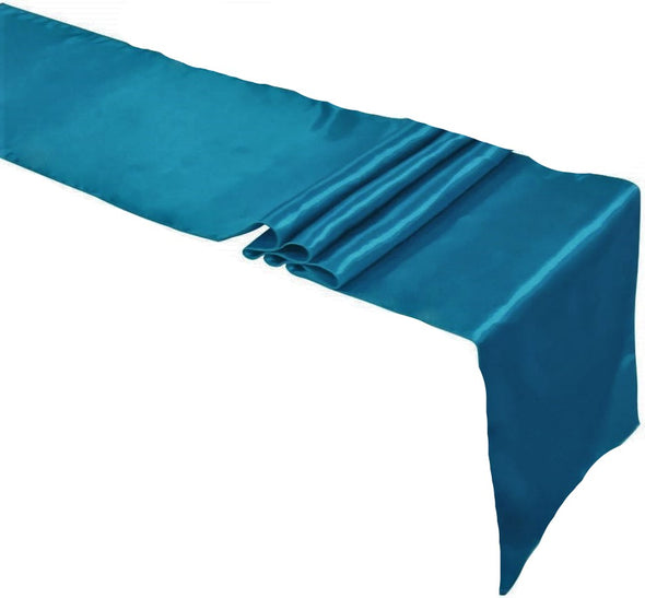 Pucci Teal  Bridal Satin Table Runner, Wedding Banquet Decoration, ( Choose Size Below )