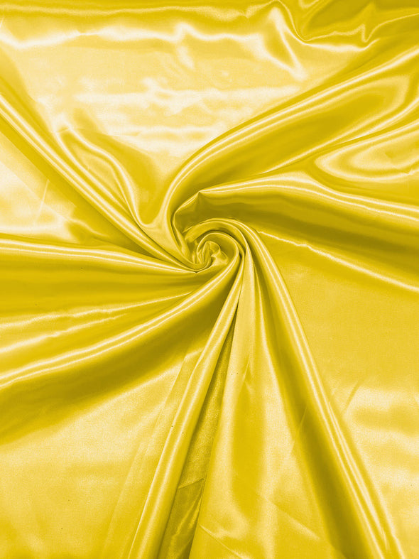 Pucci Yellow Shiny Charmeuse Satin Fabric for Wedding Dress/Crafts Costumes/58” Wide /Silky Satin