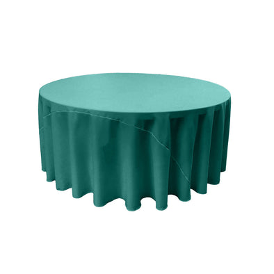 Puchi Jade Solid Round Polyester Poplin Tablecloth With Seamless