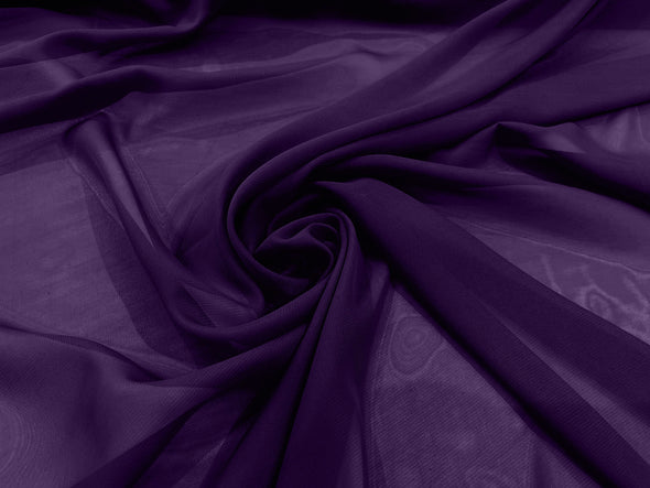 5Yards 60" Wide Sheer Fabric Chiffon Fabric by The Yard Continuous Solid Color Draping Fabric for Wedding Party Easter Backdrop