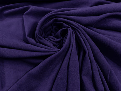 Purple Cotton Gauze Fabric Wide Crinkled Lightweight Sold by The Yard