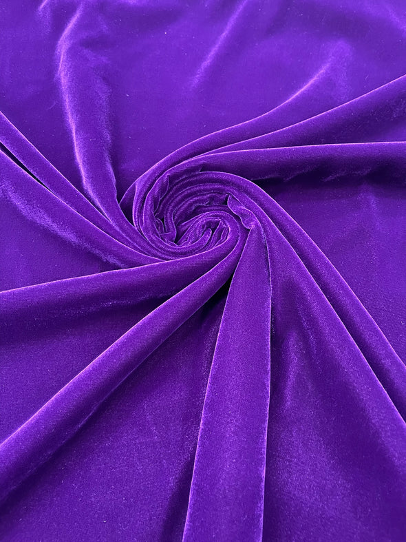 Purple Micro Velvet Fabric/54 Wide /Sold By The Yard.