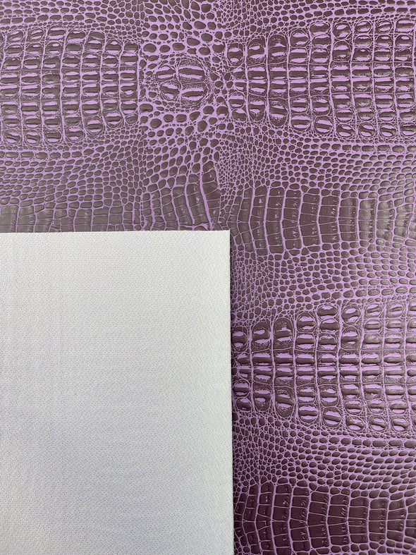 Crocodile Marine Vinyl 2 Tone Upholstery, Crocodile Skin Texture Faux Leather PVC Vinyl, 54" Wide.
