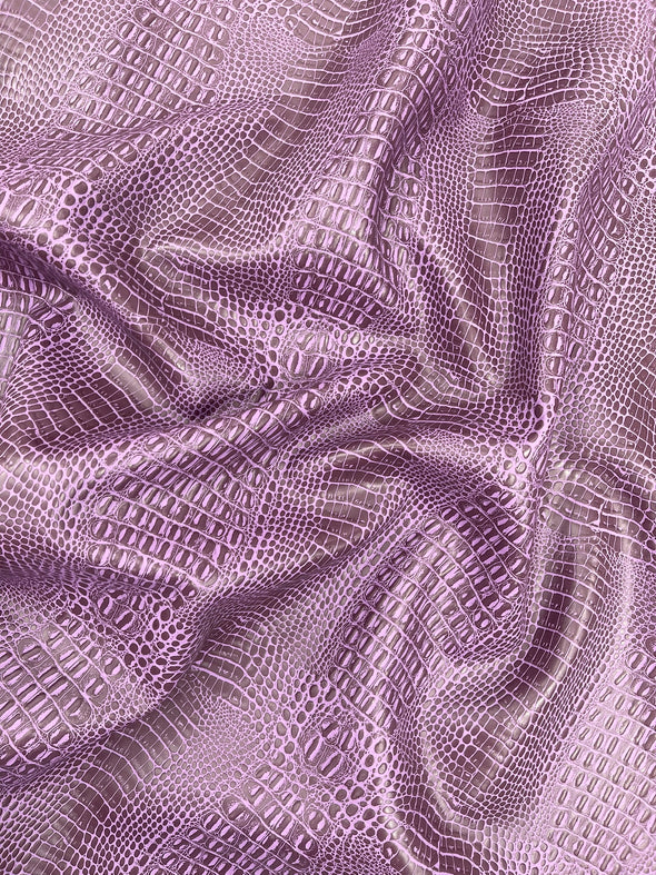 Crocodile Marine Vinyl 2 Tone Upholstery, Crocodile Skin Texture Faux Leather PVC Vinyl, 54" Wide.