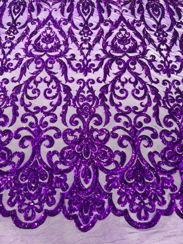 KING DAMASK SEQUIN (By The Yard)