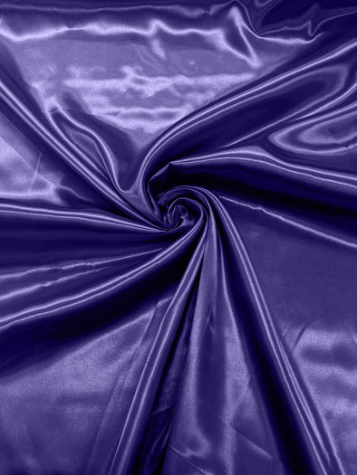Purple Shiny Charmeuse Satin Fabric for Wedding Dress/Crafts Costumes/58” Wide /Silky Satin