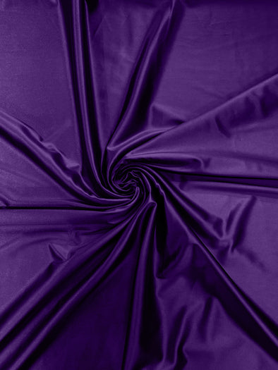 Purple Heavy Shiny Satin Stretch Spandex Fabric/58 Inches Wide/Prom/Wedding/Cosplays