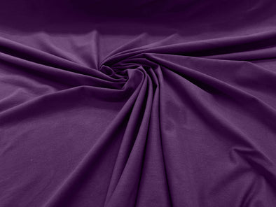 Purple 58/60" Wide Cotton Jersey Spandex Knit Blend 95% Cotton 5 percent Spandex/Stretch Fabric/Costume