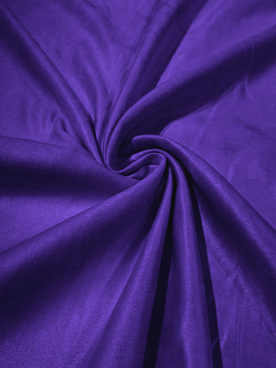 Purple Faux Suede Polyester Fabric | Microsuede | 58" Wide | Upholstery Weight, Tablecloth, Bags, Pouches, Cosplay, Costume