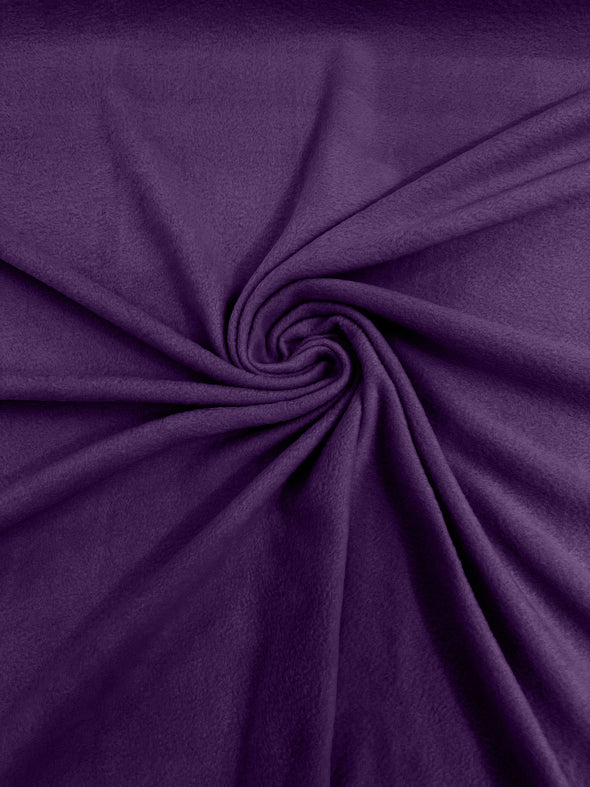 Purple Solid Polar Fleece Fabric Sold by the yard 60"Wide|Antipilling 245GSM |Medium Soft Weight| Blanket Supply,DIY, Decor,Baby Blanket