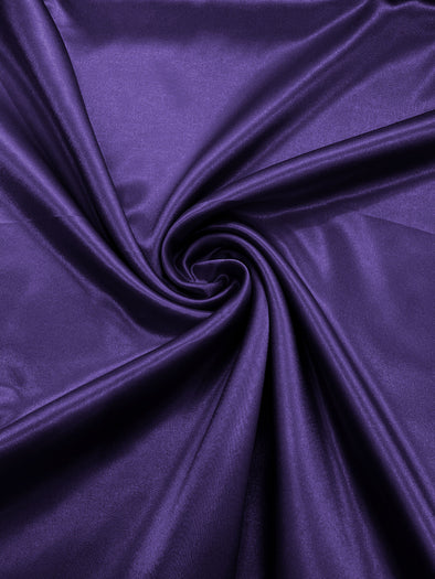 Purple Crepe Back Satin Bridal Fabric Draper/Prom/Wedding/58" Inches Wide Japan Quality