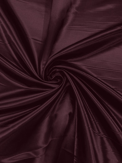 Raisin Heavy Shiny Bridal Satin Fabric for Wedding Dress, 60" inches wide sold by The Yard. Modern Color