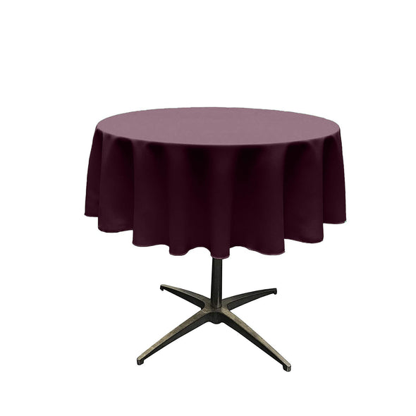 Raisin Solid Round Polyester Poplin Tablecloth Seamless
