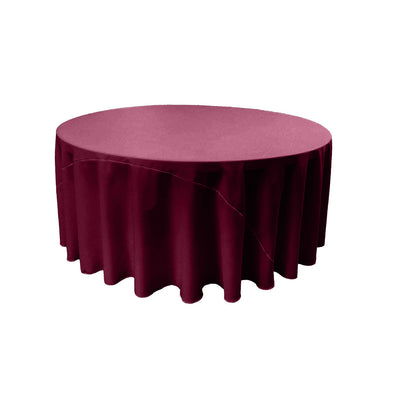 Raspberry Solid Round Polyester Poplin Tablecloth With Seamless