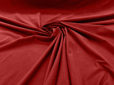 Red 58/60" Wide Cotton Jersey Spandex Knit Blend 95% Cotton 5 percent Spandex/Stretch Fabric/Costume