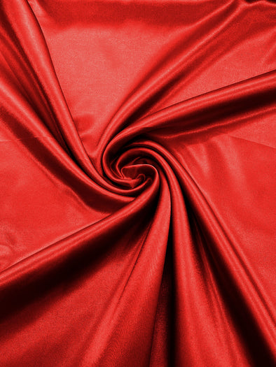 Red Crepe Back Satin Bridal Fabric Draper/Prom/Wedding/58" Inches Wide Japan Quality